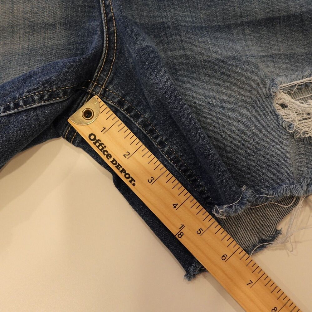 Indego Rein Jean Shorts Juniors Size 17 Distressed Holes Cut Off Peasant Grunge - Picture 6 of 13